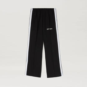 PALM ANGELS 棕榈天使 女士棉质字母徽标印花修身休闲九分裤 黑色 PWCA068F22FAB004 1001