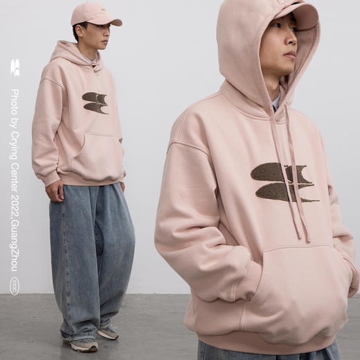 CryingCenter 【加绒加厚版】哭喊泪粉色连帽卫衣经典 哭喊中心 商品图0