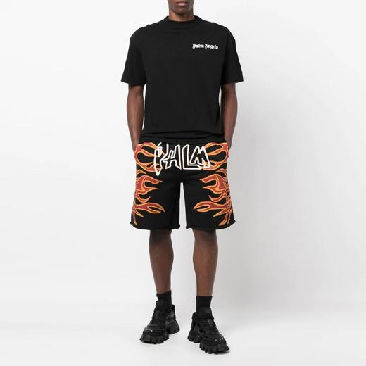 PALM ANGELS 棕榈天使 男士棉质字母徽标印花圆领短袖T恤三件装 混色 PMAA070F22JER001 8484 商品图3