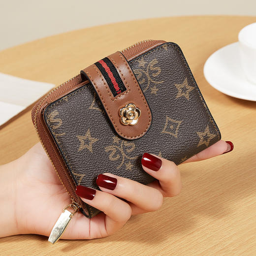 Safiya/索菲娅2022新款包包复古印花手拿包零钱包女短款卡包女包SF200013Y 商品图1