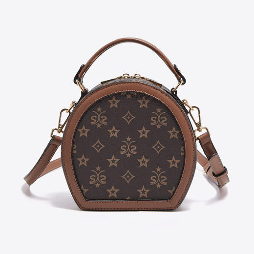 Safiya/索菲娅2022新款印花手提包小圆包单肩包包女式斜挎包女包SF9158019Y 商品图3