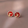 【钱兔无量】925银针小兔子耳钉女独特设计感红色耳环气质温柔2022年新款耳饰 商品缩略图0