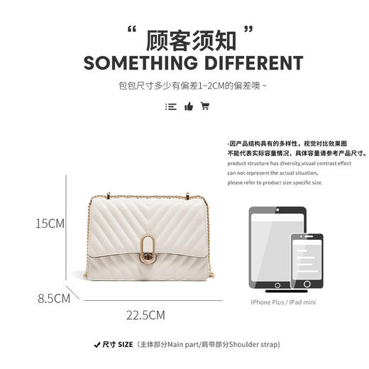 Safiya/索菲娅二层牛皮包包2022新款链条包单肩包女式斜挎包女包SF954014Y 商品图8