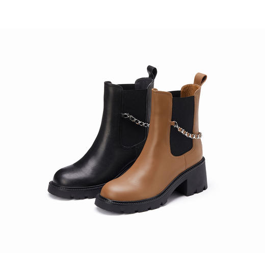 西村名物舒适透气软底软面优雅纯色百搭休闲裸靴女44561 商品图0