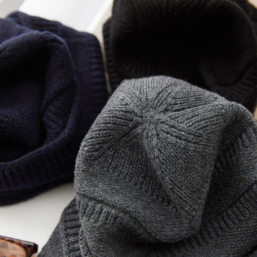 【100羊毛 厚实保暖】罗蒙秋冬季防风保暖针织帽子男休闲百搭线帽 商品图6