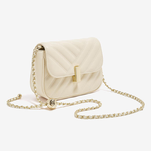 Safiya/索菲娅二层牛皮包包2022新款链条包单肩包女式斜挎包女包SF953012Y 商品图2