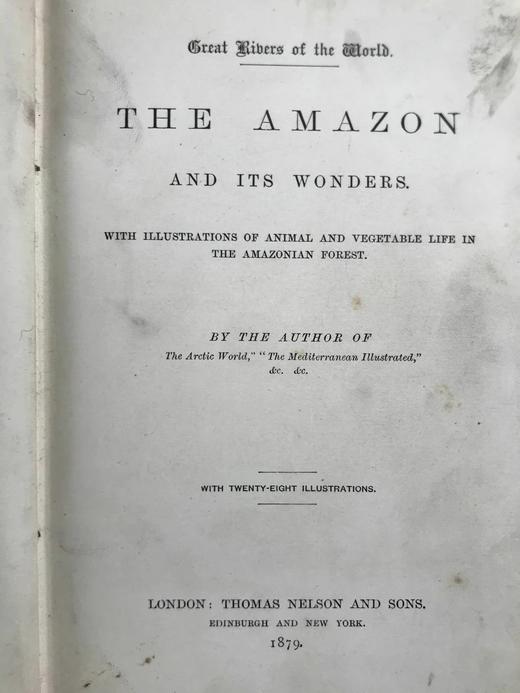 1879年 亚马逊奇观 28幅插图 漆布精装36开 商品图4