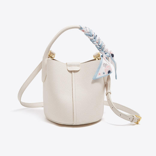 Safiya/索菲娅二层牛皮2022新款水桶包单肩包女式斜挎包手提包SF900107Y 商品图3