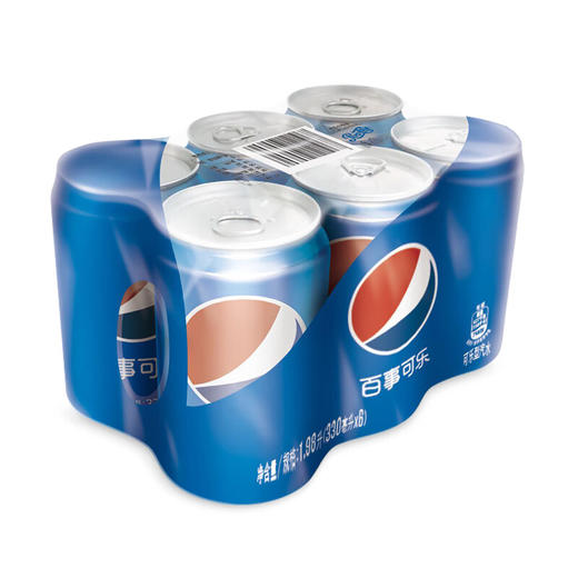 百事可乐汽水330ml*6罐 商品图0