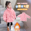 LJ-HX16 2022新款女孩羽绒棉服女童大中小宝宝加绒棉袄短款加厚洋气厚棉衣 商品缩略图3