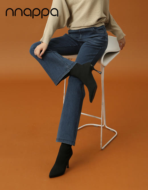 时尚磨毛牛仔微喇裤29231 商品图3