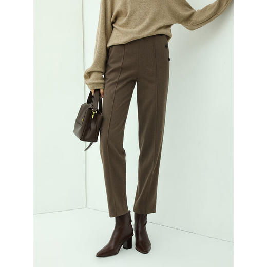 COCOBELLA复古英伦风小脚休闲裤宽松遮胯通勤OL西裤PA532 商品图0