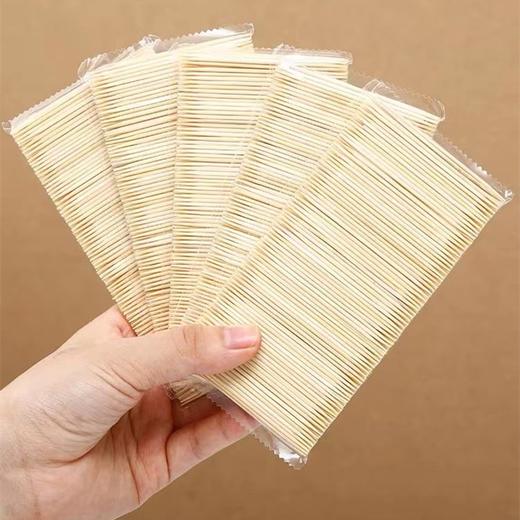牙签一次性双头尖酒店餐厅饭店竹质家用商用竹签1包 商品图2