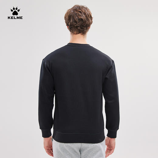 卡尔美圆领加绒卫衣男女冬新款宽松休闲运动加绒情侣装 商品图4