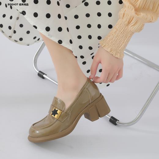 新品漆皮成型厚底舒适乐福鞋995B23609 商品图7