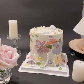 刮刀花-加高艺术蛋糕（收货时间需要在下午3点后）