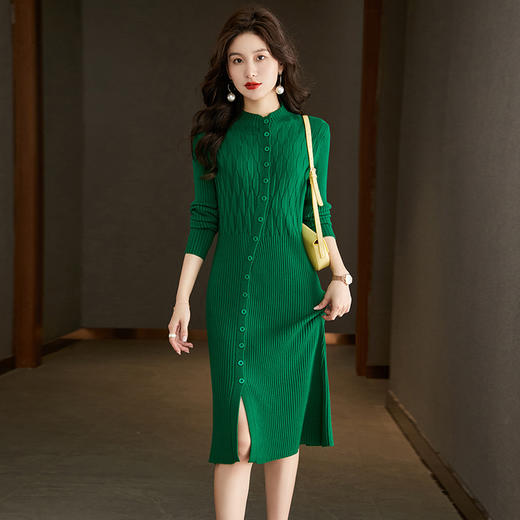 法式气质中长款打底内搭毛衣裙针织连衣裙CC-22-3660 商品图1