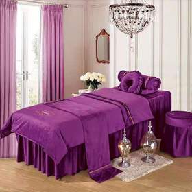 【福利购】水晶绒紫色床罩（190*75*63cm）美容床罩（特价产品不退不换）