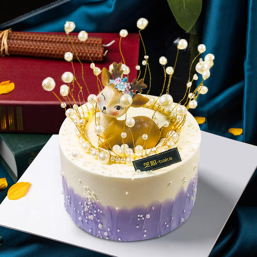 【送女神推荐】优雅的小鹿生日蛋糕-优雅女神美好如初见 商品图0