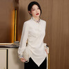 2022春秋新款中国风复古刺绣立领长袖女修身打底衫  HLV2270 商品缩略图1