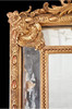 独角鹿西洋古董法国拿破仑三世时期金叶鎏金灰墁浮雕木质挂镜 商品缩略图4