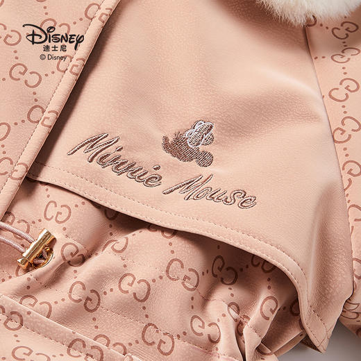 迪士尼2023皮革毛领儿童冬季加厚加绒服LD224s886 XHR 商品图6
