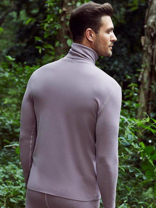 6FIVU莫代尔高领长袖内衣打底衫休闲男士秋衣上衣（11.16） 商品图1