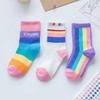 【3双装 儿童舒适彩虹袜子】棉春秋冬季中筒袜男童女童宝宝七彩条纹潮ins韩国 商品缩略图2