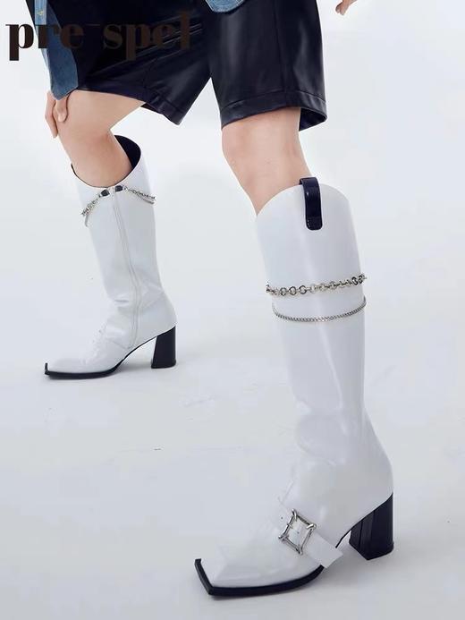 挂链方头中跟长靴 商品图1