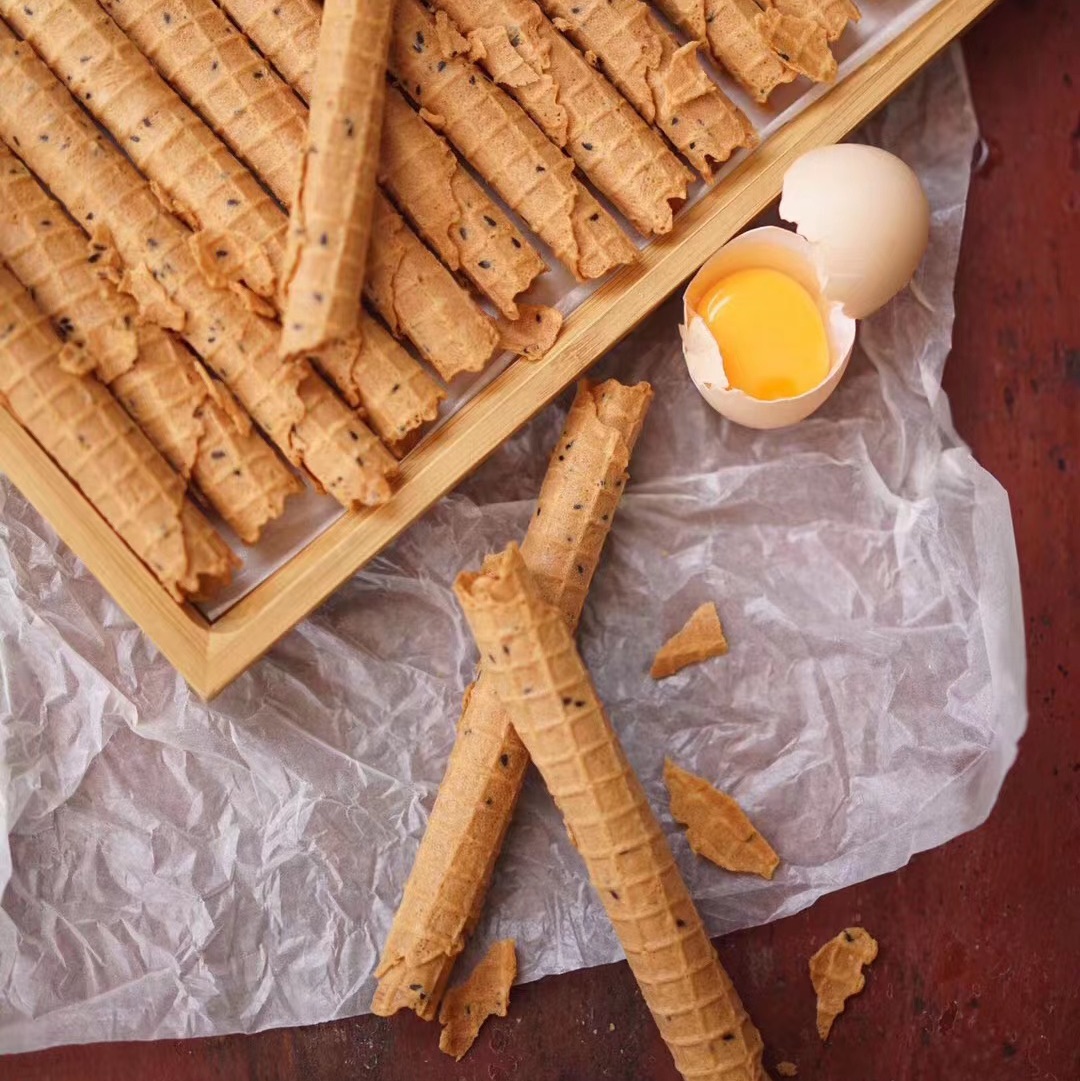 手工芝麻蛋卷（易碎介意慎拍）