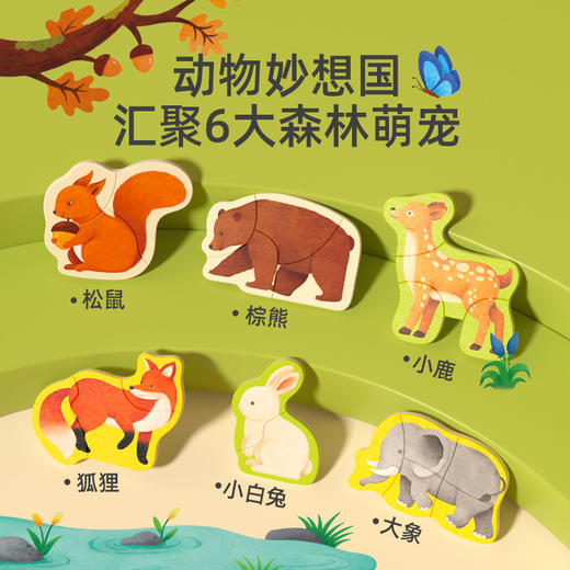 【儿童木质图书】mideer弥鹿儿童拼图3到6岁木质早教平图宝宝男女孩少儿童益智玩具 商品图2