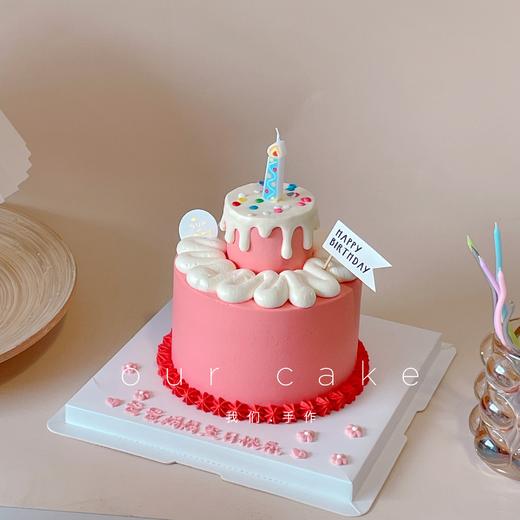 多款~ins小双层蛋糕（底部深蓝/深红奶油色素偏深介意勿拍）-低糖处理无添加 商品图3