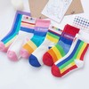 【3双装 儿童舒适彩虹袜子】棉春秋冬季中筒袜男童女童宝宝七彩条纹潮ins韩国 商品缩略图4