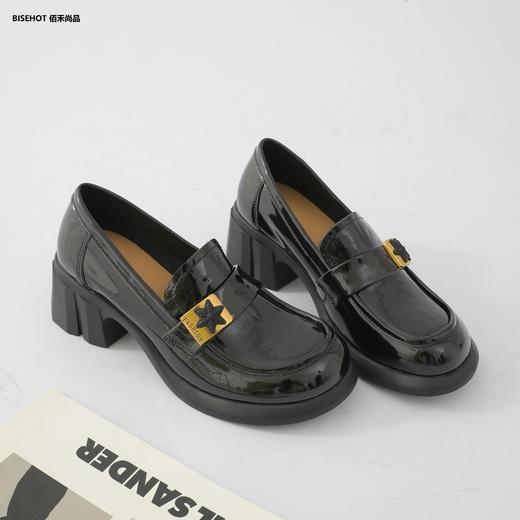 新品漆皮成型厚底舒适乐福鞋995B23609 商品图8