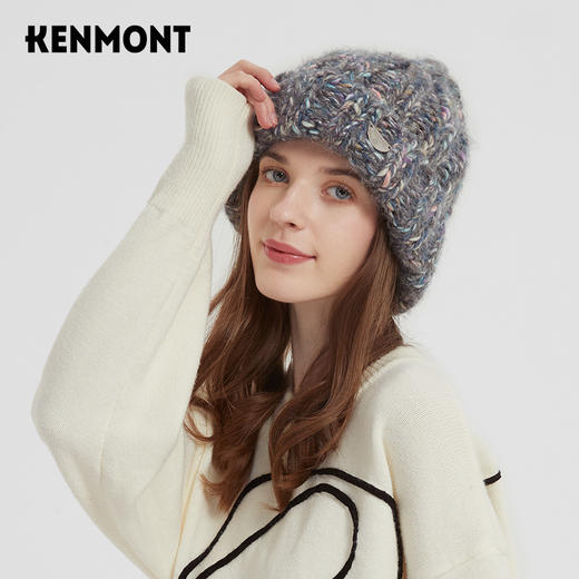 KENMONT卡蒙毛线帽KM-9441  翻边帽檐   休闲俏皮减龄   显脸小 商品图3