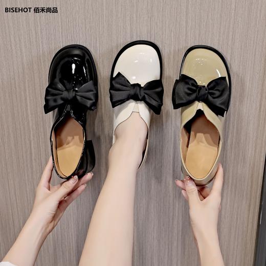 新品粗跟漆皮百搭小单鞋991B23556 商品图4