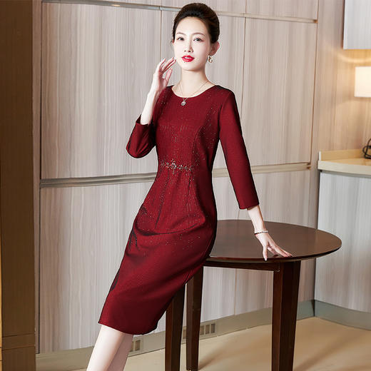 妈妈装婚宴礼服，气质年轻礼服连衣裙LC-2302 商品图3