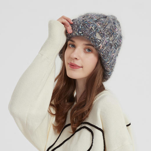 KENMONT卡蒙毛线帽KM-9441  翻边帽檐   休闲俏皮减龄   显脸小 商品图7