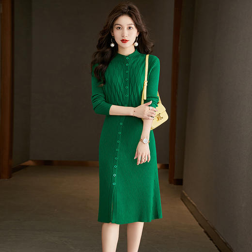 法式气质中长款打底内搭毛衣裙针织连衣裙CC-22-3660 商品图6