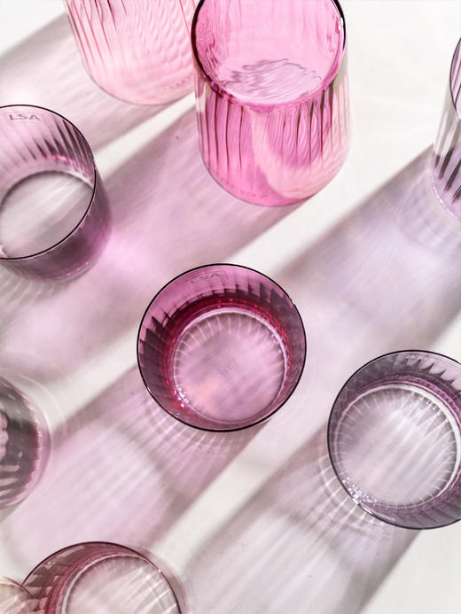 lsa Gems 杯子粉色水杯大容量创意进口家用情侣简约彩色宝石玻璃杯 商品图2