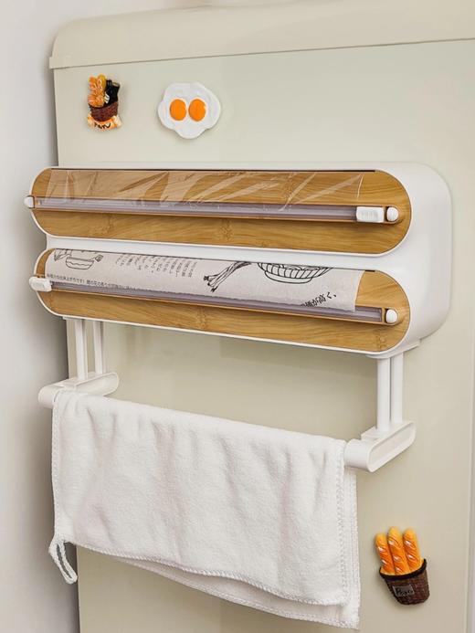 【全新升级专利黑科技】齐家有品保鲜膜切割器 厨房辅助神器 食品级材质 免打孔 治愈强迫症的小工具 商品图2