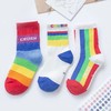 【3双装 儿童舒适彩虹袜子】棉春秋冬季中筒袜男童女童宝宝七彩条纹潮ins韩国 商品缩略图3