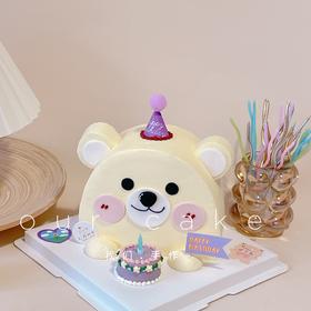 立体小熊蛋糕（两个颜色颜色）-低糖处理无添加