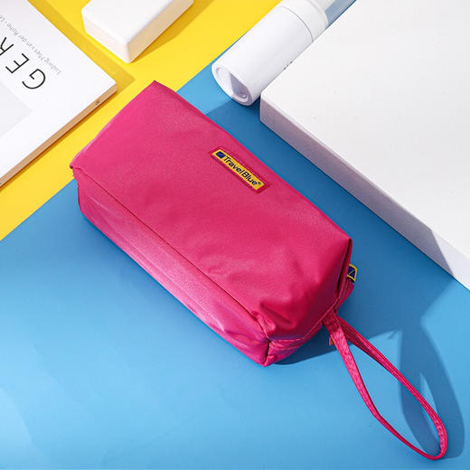 蓝旅（TRAVEL BLUE）洗漱包男士女士防水 旅行出差便携收纳包多功能随身化妆包 玫红 商品图0