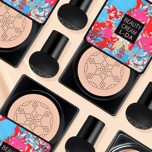 【买1发四】网红小蘑菇气垫BB霜粉底液保湿素颜遮瑕持久隔离水润 商品图1