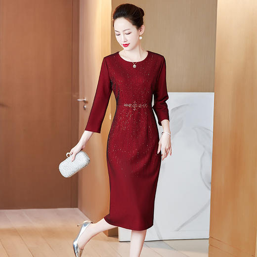 妈妈装婚宴礼服，气质年轻礼服连衣裙LC-2302 商品图1