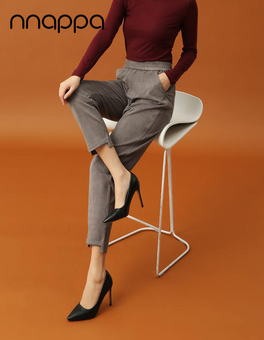 麂皮绒翻边烟管裤29200 商品图2