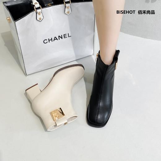 新品加绒粗跟显瘦矮靴427B25553 商品图2