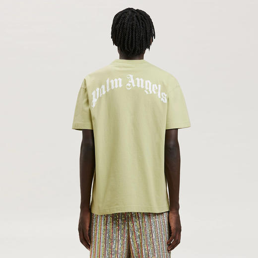 PALM ANGELS 棕榈天使 男士棉质断头熊徽标印花圆领短袖T恤 浅绿色 PMAA001F22JER005 5160 商品图2