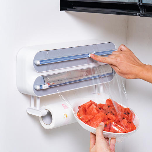 【全新升级专利黑科技】齐家有品保鲜膜切割器 厨房辅助神器 食品级材质 免打孔 治愈强迫症的小工具 商品图1